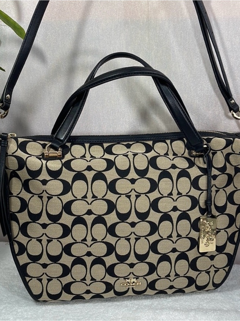COACH Signature Satchel/ Crossbody Bag & Wallet